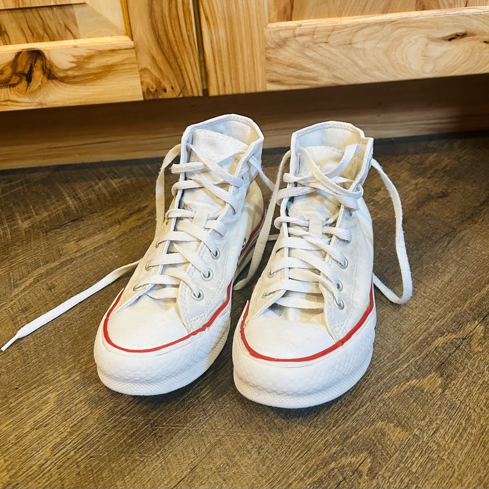 Classic White High-Top Kids Converse All Stars Sneakers